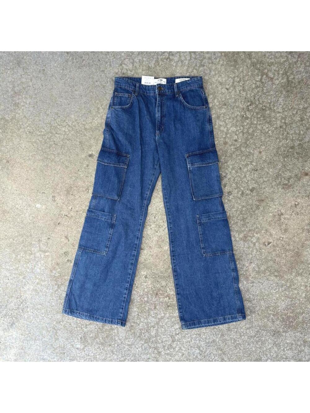 NWTs Cotton On Baggy Cargo Wide Leg Jeans (6)